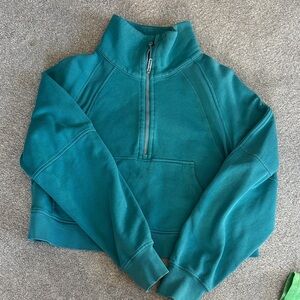 lululemon athletica Teal Half-Zip scuba Sweatshirt